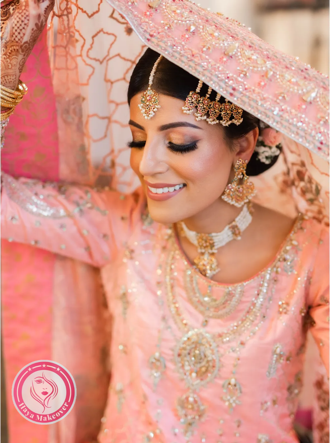 Home salon service in Lucknow reception bride makeup