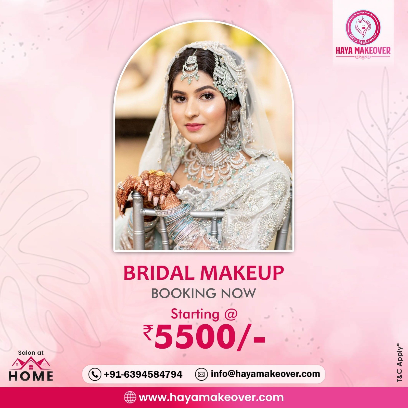 Home salon services in Lucknow bridal makeup